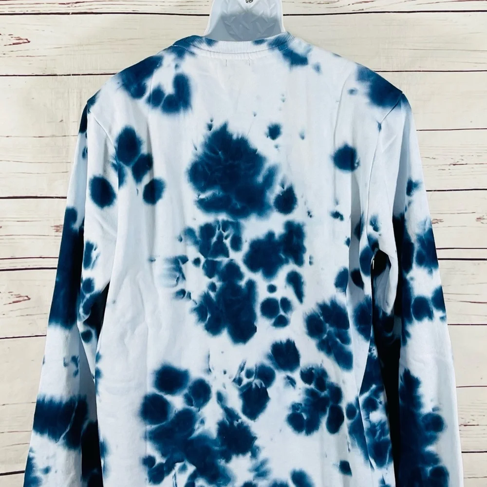 True Religion Sweatshirt Men's Size XL Blue‎ Tie Dye Buddha Crewneck